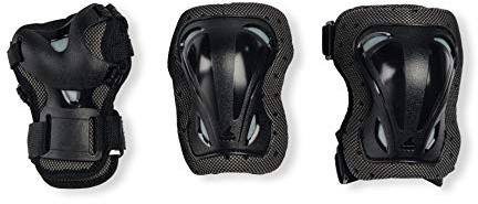 Rollerblade Skategear Junior 3 Pack Protective Gear, Knee Pads, Elbow Pads and Wrist Guards, Multi Sport Protection,Youth, Black, X-Small