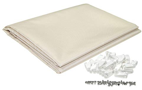 sunprotect 12581 Sonnensegel für Seilspann-Markise, 4,2 x 1,4 m, inkl. Laufhaken, Sonnenschutz für Pergola Wintergarten Terrasse, beige (1 Set)