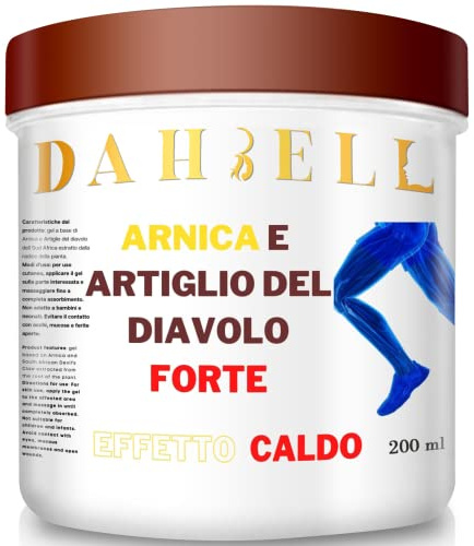 dahbell Artiglio del diavolo forte e Arnica per cavalli uso umano gel pomata per muscoli balsamo crema effetto riscaldante