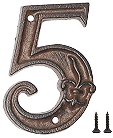 Zayookey Hausnummer Gusseisen Antik 12 cm 3D Hausnummern Ziffer Türnummer Door Number Plaque für Draußen Briefkasten Garten Wohnungen (Nummer 9)