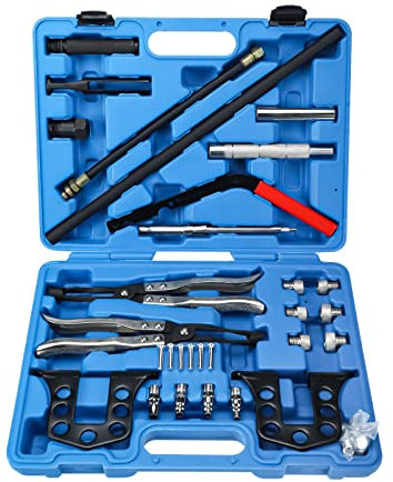 BOOMSTART Set di riparazione della testa del cilindro del compressore della molla della valvola Kit di strumenti di rimozione della molla Estrattori della guarnizione dello stelo della valvola per