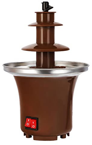Máquina de fuentes de chocolate de 3 niveles, mini fuente de fondue de chocolate de acero inoxidable, cascada, fácil de montar, perfecta para queso, salsa de barbacoa o fiesta, boda, Navidad