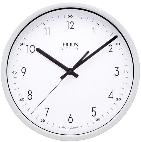 FILIUS Wanduhr 0101-0, weiß, D. 30 cm