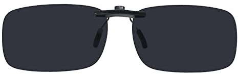 DAUCO Polariserade Clip-On Solglasögon, S, Svart, 59 x 40 mm, Klassisk, Plast, Polariserade, UV400, Unisex-Vuxna
