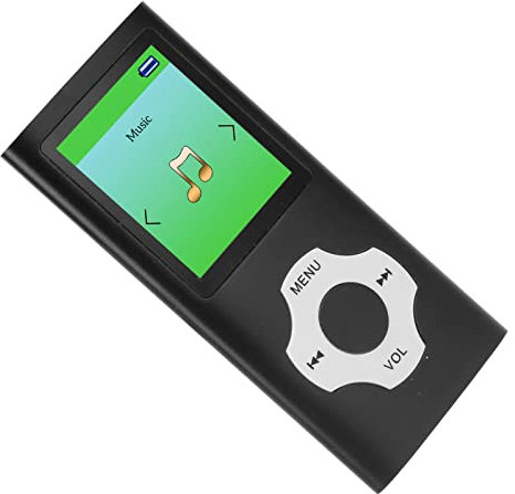 Lettore MP3 con radio FM e registratore vocale, schermo LCD da 1,8 pollici, lettore musicale con riproduzione video per studenti (nero)