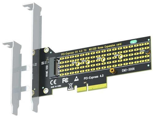 GLOTRENDS PA22110 M.2 NVMe zu PCIe 4.0 X4 Adapter für 22110 M.2 NVMe SSD