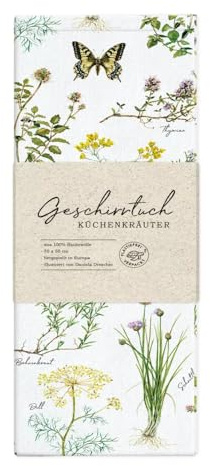 Geschirrtuch 100% Baumwolle, Geschenkidee, Küchen Accessoire, Motiv, Geschenk, Küche, Kochen, Grillen (Kräuer)