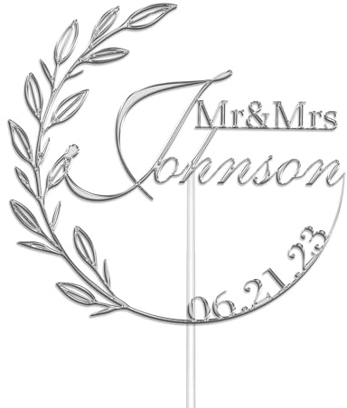 KreateSquare Personalised Cake Topper, Custom Name Party Cake Decoration