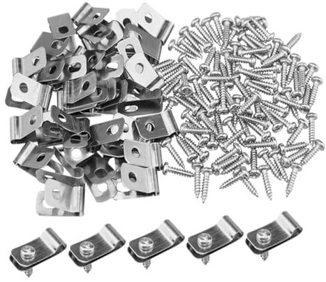 Mobestech 400stücke Drahtzaun Clips Aus Aluminium Praktische Befestigungselemente Für Holzzäune Inklusive Schrauben Für Tiergehege Und Gartenzaun-befestigungen