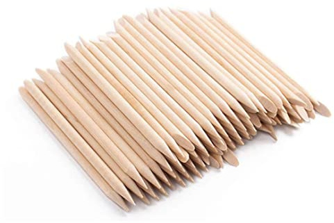 Bastoncini Da 100 Pezzi Arancioni In Legno Stick Per Unghie Per La Rimozione Della Manicure Per La Manicure ART Pedicure Strumenti Di Pedicure
