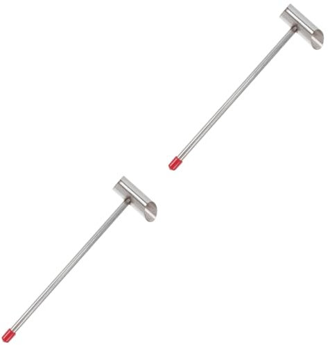 RORPOIR 2pcs Ergonomic Handle Reusable Stainless Steel Sugar Scoop for Baking Candy Floss Makers Household Use