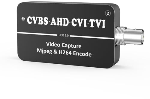 Jrifedptry 1 PCS LCC261 1080P CVBS a USB Scheda di acquisizione video in lega di alluminio nera AHD CVI TVI a USB UVC Capture