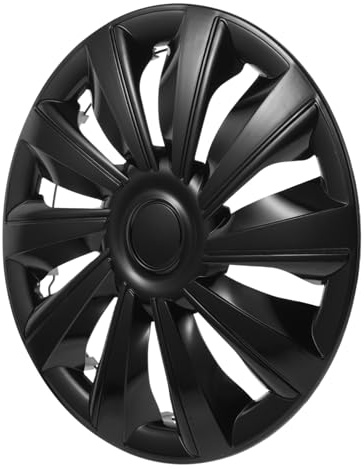 JUMPLAWN Enjoliveurs de Roues Noirs 14 Pouces en PP pour SUV et Coffre, Ajustement Polyvalent et Personnalisation Extérieure pour Voiture