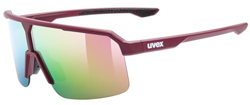 Uvex ramp Sportbrille, burgundy matt/mir.rose, one size | 100% UVA-, -B, - C Schutz - beschlagfrei