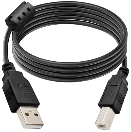 5M USB Printer Cable, USB-A to USB-B 2.0 Cable Type A Male to B Male Scanner Lead Pure Copper Scanner Wire for Printer HP Canon Brother Lexmark DAC Epson Dell Xerox USB B Devices