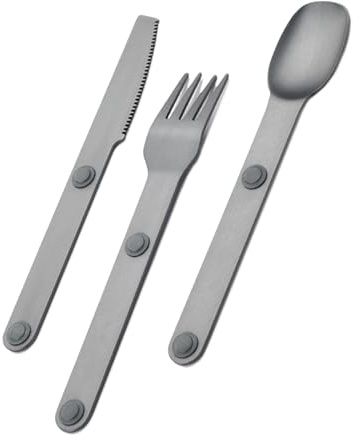 Couverts De Camping - Ustensiles Magnétiques 3 Pièces Cuillère Fourchette Couteau | Set Combiné Cuillère Et Fourchette | Pour Voyage Hommes Extérieur Randonnée Camping Pique-Nique