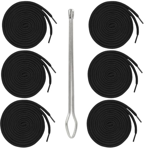 Paquete De 6 Cordones para Pantalones De Jogging Y Sudaderas, Cordones De Repuesto De 160 Cm con Aguja De Enhebrar, Cordón De Algodón Y Poliéster con Extremos Metálicos para Pantalones, Sudaderas