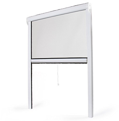 Moustiquaire Enroulable fenêtre PVC (L80cm x H130cm)