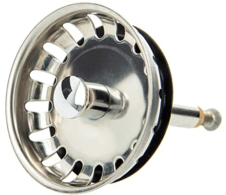 tecuro - Colador para desagüe con barra de metal (54 mm de diámetro, Barra de 8 mm y ajuste de altura)