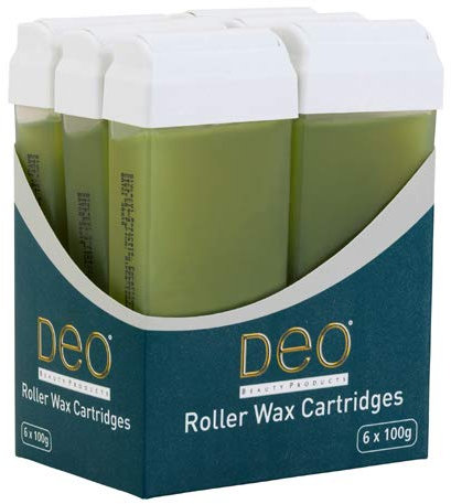 8706 Deo Roller Wax Waxing Cartridge Refill Depilatory Large Head 100ml Aloe Vera x 6