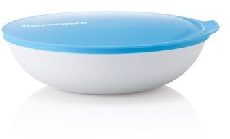 Tupperware 4251020892243 Allegra Bowl 1,5 L, Kunststoff, weiß-blau, 25.2 x 24.4 x 7 cm, 2 Einheiten
