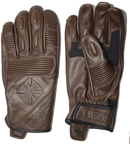 West Coast Choppers Handschuhe BFU Leather Rinding Glove, Größe:XL, Farbe:Tobacco Brown