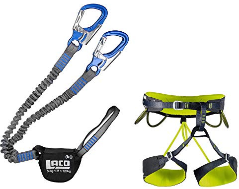 LACD Klettersteigset Pro Blue + Klettergurt Camp Größe M