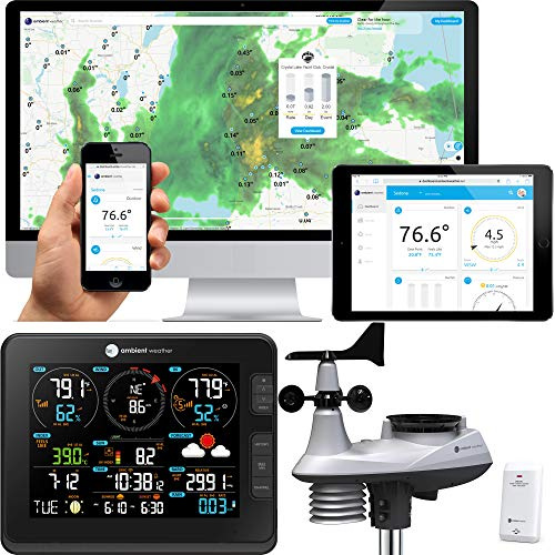 Ambient Weather Falcon WS-8480A Fan Aspirated Smart WiFi Weather Station with Remote Monitoring and Alerts