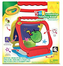 CRAYOLA 5098 Bankett 5 Aktivitäten in 1, Tischständer zum Schreiben, Zeichnen, Ausmalen. Mit Griff, leicht zu tragen