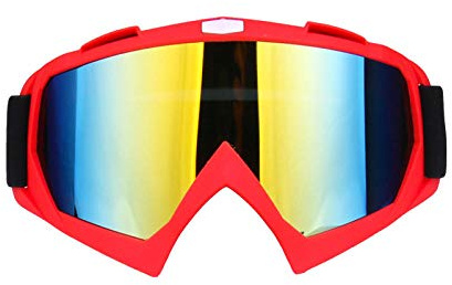 SlimpleStudio Occhiali da Sci da Donna&Uomo, Occhiali da Sole e da Vento per Esterni Occhiali da Equitazione Occhiali da Sci Occhiali da Sci di Fondo-Rosso
