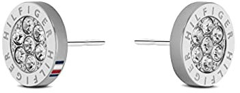 Tommy Hilfiger Jewelry Pendientes de Botón para Mujer de Acero Inoxidable con Cristales - 2780565