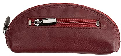 Josephine Osthoff - Schlüsseltui SCHLÜSSELMAUS Schlüsseltasche Schlüsselmäppchen Mini Münztasche Echt Leder mit Kreditkarten-RFID-Schutz Doppelnaht Außentasche Schlüsselfach mit Ring