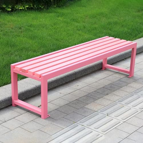 SORVA Gartenbank, wetterfeste Terrassenbank für den Außenbereich, Parkbank mit Lattensitz, Metallrahmen, für Terrasse, Veranda, Park, Hinterhof (Größe: 150 cm B)