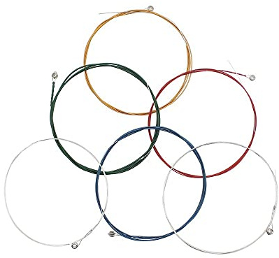 Verbessern Sie Ihr Akustikgitarren-Erlebnis mit farbigem Saiten-Set – A112, 6-teiliges Saitenersatz-Set für klare und helle Melodien, für Volksgitarren-Enthusiasten, vernickelte Kugel