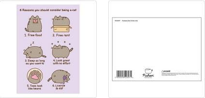 Postkarten-Druck PUSHEEN (Gründe, eine Katze zu sein), A6 (1 Karte im Lieferumfang enthalten)