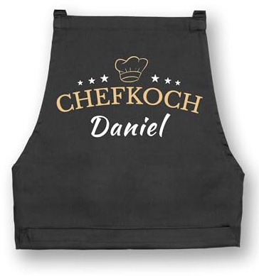 Kochschürze Herren Chefkoch Schürze Personalisiert für Männer Grillschürze