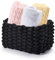 Corde De Coton Panier Rangement，18 * 14 * 3cm Panier Rangement Bébé，Petit Panier Rangement， Panier Rangement Salle De Bain，Panier De Rangement Tressée，Convient Pour Ranger Divers Objets Du Quotidien