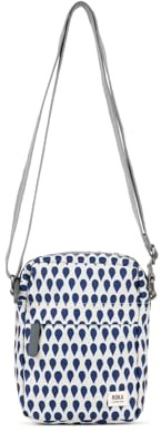 ROKA London Bond Small Crossbody Bags for Women & Men - Mobile Phone Bag w/Multi Pockets & Adjustable Strap for Wallet, Cards & Keys - Denim Rain