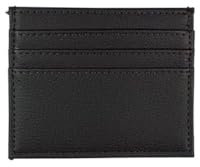 Portafoglio per carta di credito, portacarte super sottile, portafoglio in PU per uomo e donna con 6 scomparti per carte e 1 tasca (Nero)
