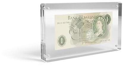 Leuchtturm 373070 Expressio 170 - Acrylrahmen für Banknoten bis 17 x 8,5 cm, magnetischer Wechselrahmen, transparent
