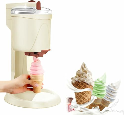 YGHBFRSZ Home DIY Kitchen Automatic Mini Fruit Soft Serve Ice Cream Machine, Yogurt Mr Whippy Ice Cream Makers, Soft Serve Ice Cream Maker for DIY Kitchen Fast - Enjoy Homemade Treats
