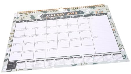 Angoily Wandkalender Monatskalender mit Internationalen Feiertagen Praktischer Aufhängungskalender für Büro und Zuhause Übersichtliche Notizfunktion für Termine Raumoptimierendes Design
