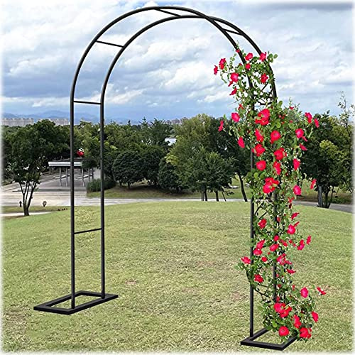 Arche de jardin en métal 3,5 m – 4 m rgola pour plantes grimpantes, décoration de mariage noire, grande taille (l 300 x H220 cm) – Treillis extérieur élégant