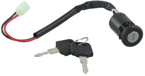 JLJLJ 1 set di interruttore a chiave di accensione for bici elettrica, scooter, triciclo, blocco di posizione a 2 fili e accessori pratici for motociclette