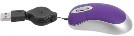 DECORNIJIA Souris D’Ordinateur USB Mini Rétractable 1000 Dpi 3 Touches | Plastique Pourpre, Design Compact et Portable, Usage Bureau et Maison sur Notebook et Ordinateurs de Bureau