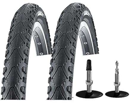 2X Khan K-935 Fahrradreifen Set 28 Zoll schwarz 28 x 1.5 + 2X Schläuche | K-Shield Pannenschutz, 700x38C, 40-622, SV Schläuche