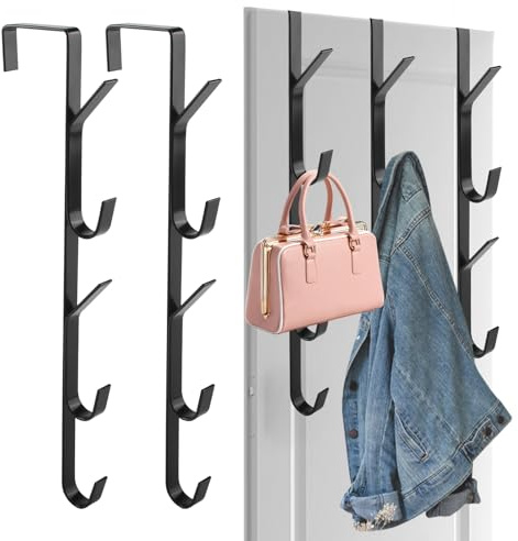 LEIMEND 5 Pcs Porte Manteau Pour Porte Vertical Crochet de Porte Robustes
