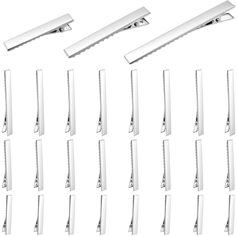 45 Stück Haarklammer Klein Haarspangen Damen Silberne Friseur Klammern Metall Haarklammer Alligator Clips für Mädchen Friseursalon Haarstyling Friseurbedarf, 3 Größen