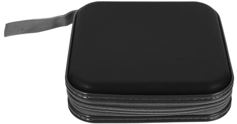 FUNOMOCYA Custodia Portatile per CD e Dvd 40 Dischi Organizer Compatto e Protettivo Interno Antigraffio Borsa Porta CD per Casa e Viaggio