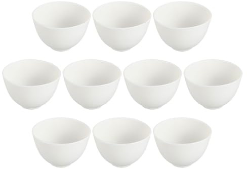 Veemoon Cuencos de Silicona para Mascarillas Faciales 10 Piezas Tamaño Mediano 10X7 CM Material Flexible Antiadherente Recipiente para Mezclar Mascarillas de Barro Uso Profesional y